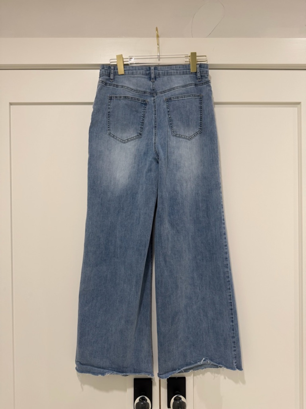 Easel Light Blue Wide-Leg High-Rise Jeans Size M - Picture 3 of 9